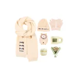 Шарф + Вязаная шапка + Перчатка + Керамика + Размер бюстгальтера + Рука Warmer + Цветок Чай + Букет + Коробка