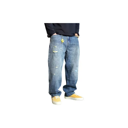 ZHANDASHUAI Blue Men's Jeans ZHANDASHUAI Синий Мужской Джинсы