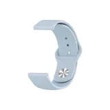 Светло-синий [Кнопка Snap Apple, силиконовый ремешок]