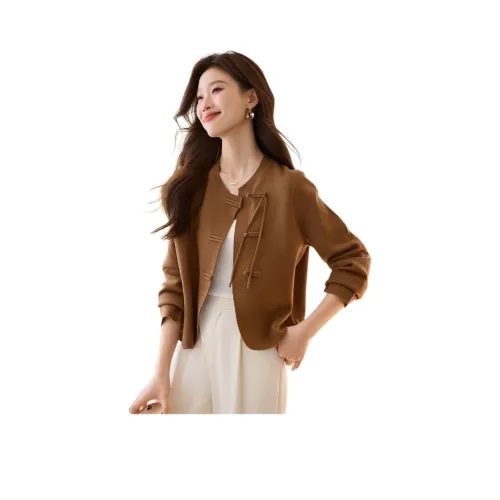 Mo Han Yi Mei Трикотаж Женский Абрикос Кофейный