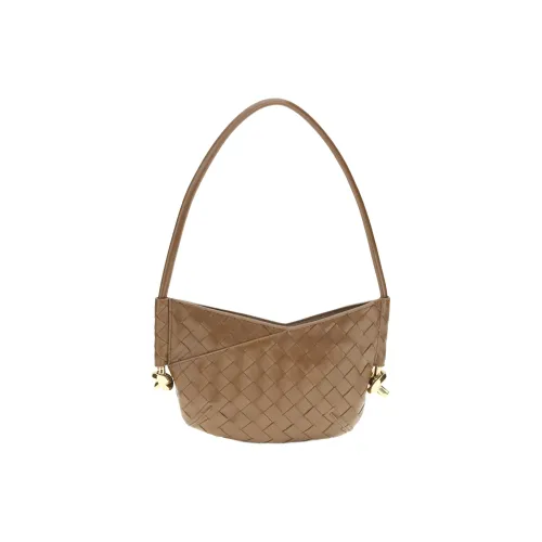 Bottega Veneta Solstice Sheepskin Сумка через плечо Мини Женская Коричневая