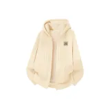 [Thickened и с флисовой подкладкой] Абрикос (с кожаной вставкой, логотип на груди с этикеткой)