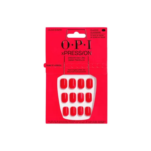 OPI Cajun Креветка False Nail Укороченный Круглый Короткий Красный Однотонный Стиль Instagram