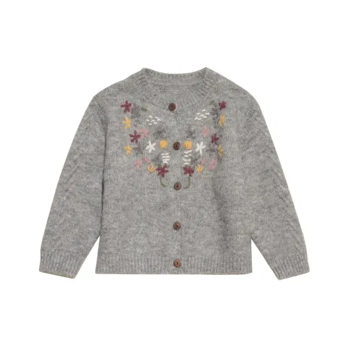 Chiaus Девочки Вышивка Свитер Осенний Зимний Утолщенный Топ Детский