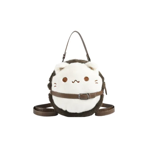 Dusen Kangaroo Плюшевый рюкзак женский кофейный