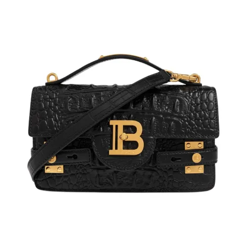 BALMAIN B Buzz Телячья кожа Сумка через плечо Женская Черная