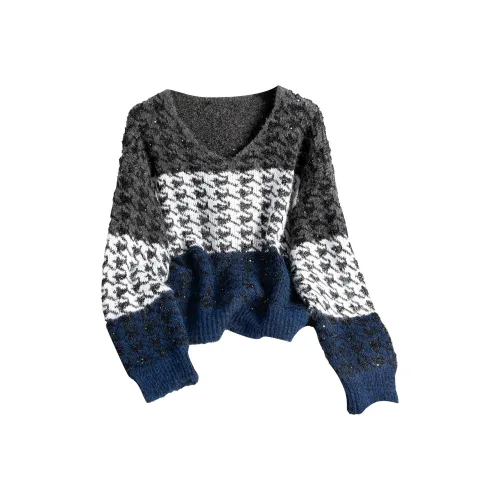 TOUCH Свитер Женский Серый Синий Многоцветный