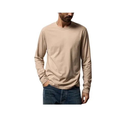 JAMES PERSE Тяжелый Luxe Джерси Длинный Рукав Рубашка Мужская