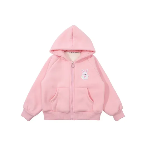 SHIBU Doubei Спина Кролик С флисовой подкладкой Пальто Розовый Предшкольные Куртки