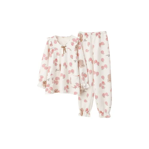 Faro Персик Медвежонок Женские Пижамные Комплекты