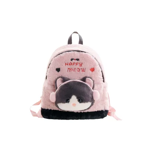 Bywhich Плюшевый Рюкзак Обычный Женский Розовый