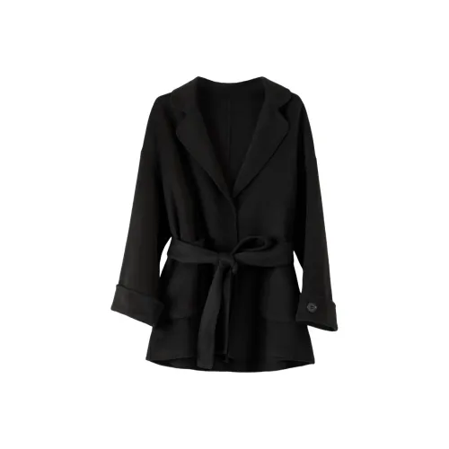 WANBAI Черное Женское Пальто