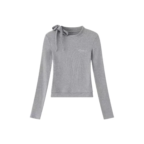 Wang Leshi Серые Женские T-рубашки