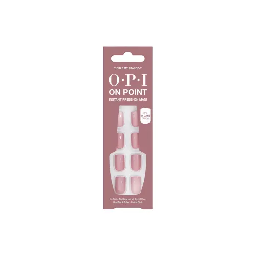 OPI Tickle MY Франция и False Nail Квадратный и Круглый Светло-фиолетовый Однотонный Стиль Instagram 24 шт
