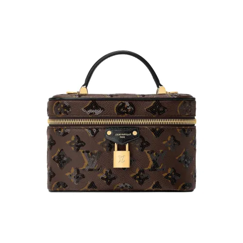 LOUIS VUITTON Vanity Монограмма Холст Коробка Сумка для косметики Женская Коричневая