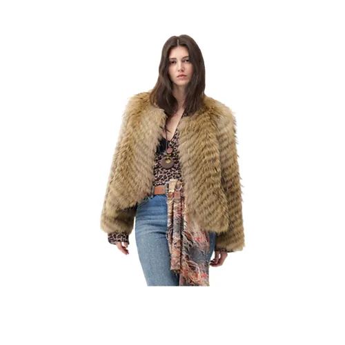 Kele Coco Ding Zi Чайный коричневый Женские меховые изделия