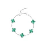 Браслет с четырехлистным клевером [зеленый]