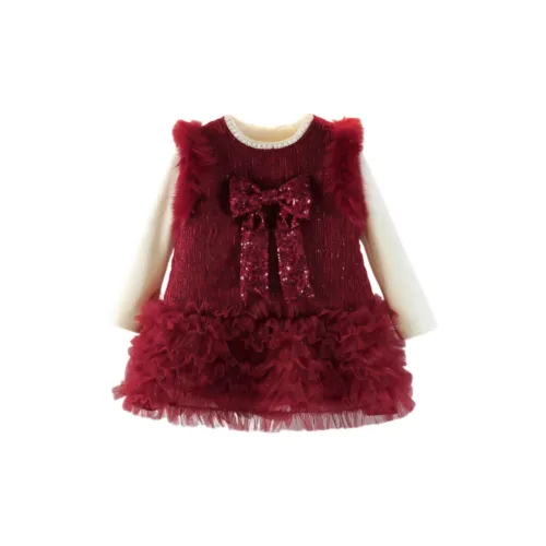 GOYN Наборы одежды Абрикосовый Свитшот + Красная Юбка Наборы для дошкольников с юбкой