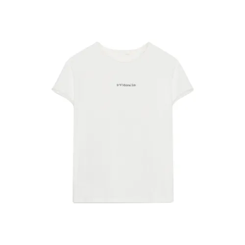 ZARA Морозный Белый Женский T-Рубашки