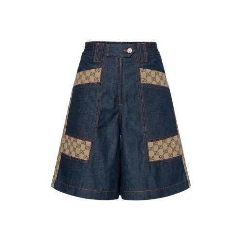 GUCCI Синие Женские Повседневные Шорты