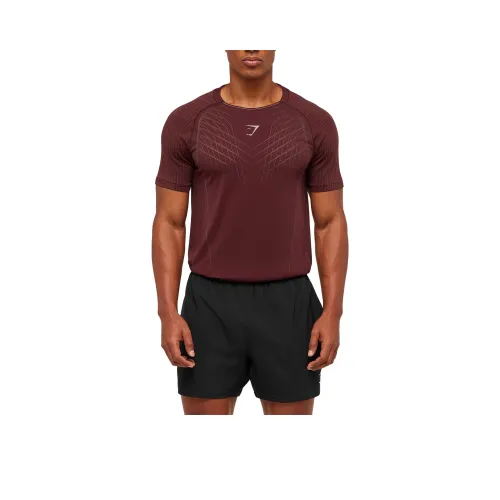 GYMSHARK Intense Каштановый Мужской T-Рубашки