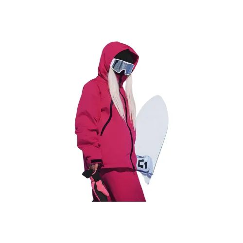 KSEK Розовый Красный Унисекс Куртки