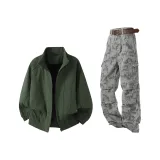 Комплект (Топ из яшмы + Серые штаны)