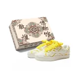 Белый, желтый (желтые шнурки для обуви)