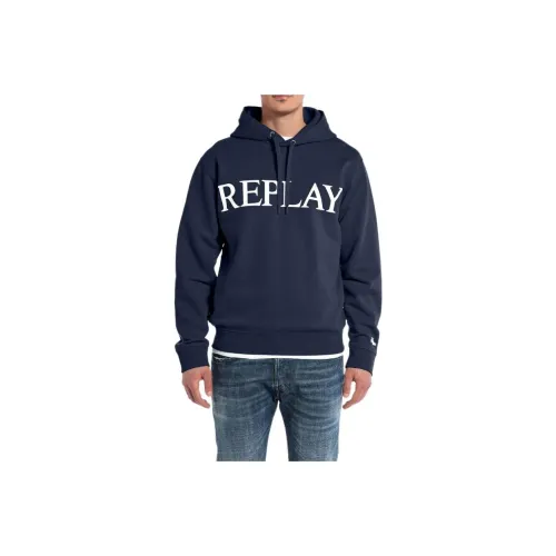 REPLAY Синий Мужской Свитшот