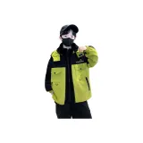 Неоновое желтое пальто с утолщенным подкладом