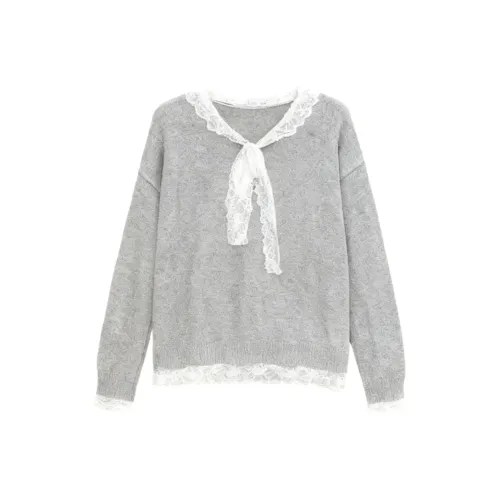 POPO.INFO Серый Женский Трикотаж