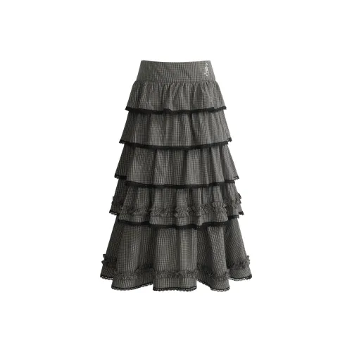 UNIFREE Черная Женская Повседневная Длинная Юбка