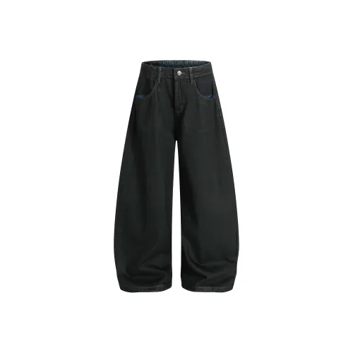 J.F.U Черный Серый Мужские Джинсы