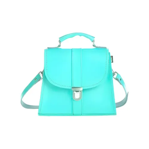 Zatchels Кожа Одно плечо Ручная сумка Сумка через плечо Женская Ракушечно-синий