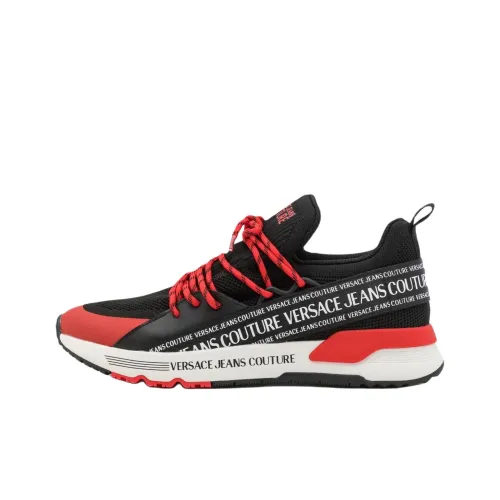 VERSACE JEANS Couture Низкий топ Повседневная обувь Мужская Черный Красный