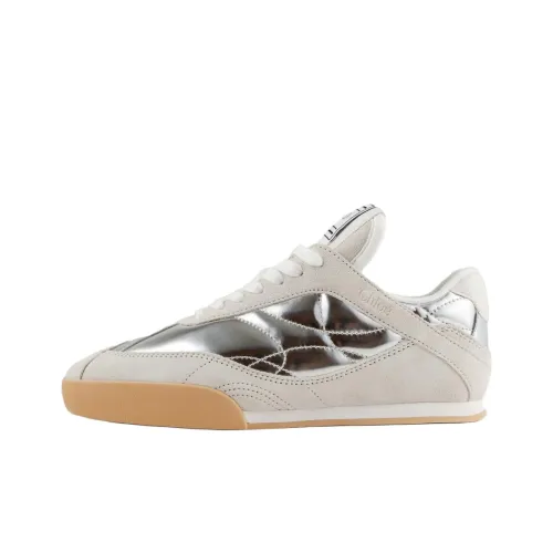 Chloe KICK Низкий Топ Повседневная Обувь Женская Серебряная