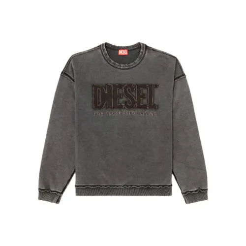 DIESEL Темно-серый Мужской Свитшот