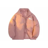 Розовый хлопковый пуховик