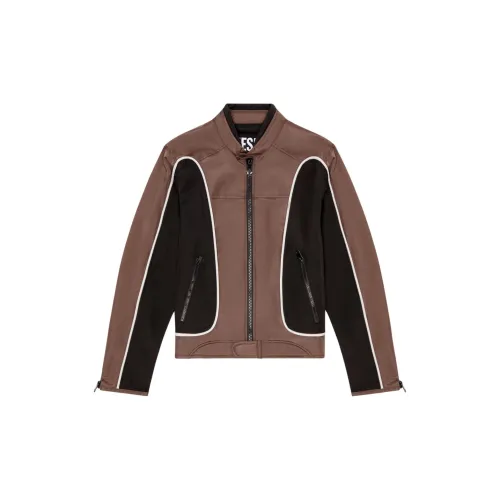 DIESEL SS24 Куртки и Пальто Унисекс Черный Коричневый