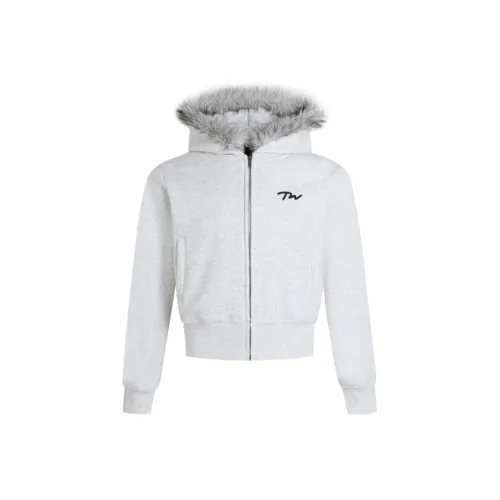 VKXOW Серый с флисовой подкладкой женские свитшоты