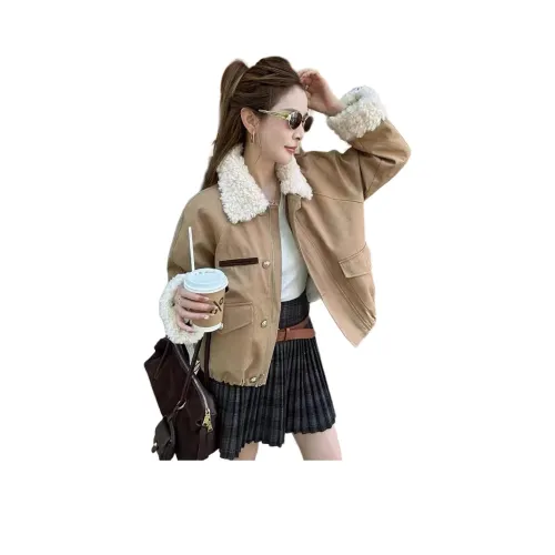 LANGQING Женские Короткие Пальто