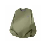 [Флисовая подкладка и утолщенный] Серый горошек зеленый (текстурированный, готический логотип на груди)