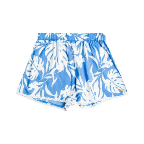 ROXY Синий с Белым Lettering Kids Short