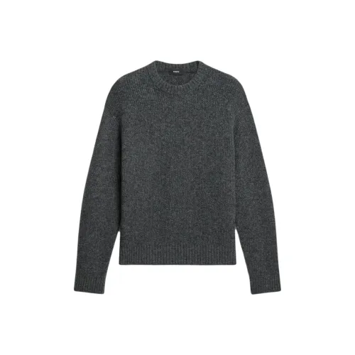 THEORY Угольный серый мужской свитеры