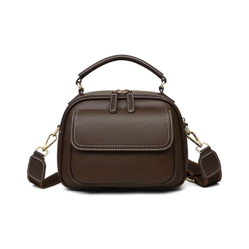 PT'SON Синтетическая кожа Одно плечо Сумка Стандартная Женская Коричневая