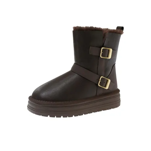 WENPU Короткий MID Ботинки для снега на голень Женские