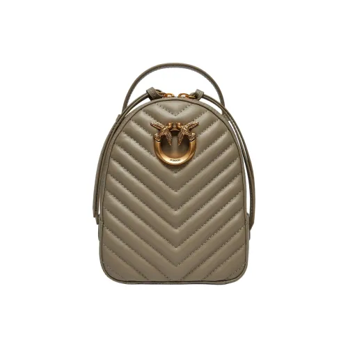 PINKO Full GRAIN LEATHER Рюкзак Маленький Женский Светлый Умбра