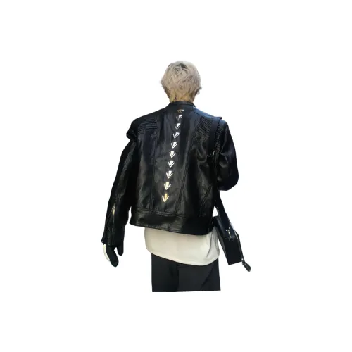 ZHIO Черный Унисекс Кожаные куртки