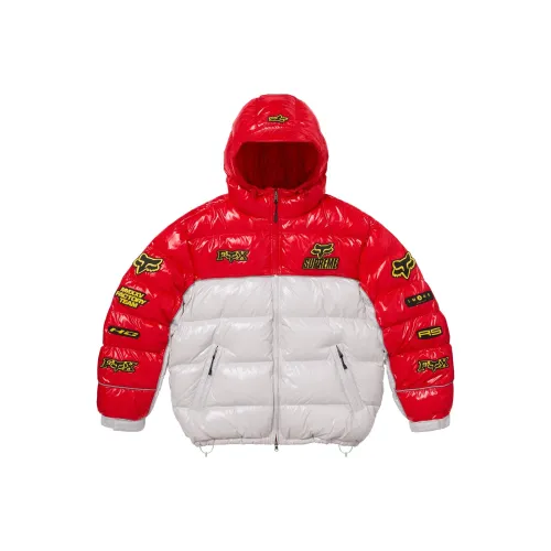 Supreme x Fox Racing Fw25 WEEK9 Блестящий Down Puffer Куртка Унисекс