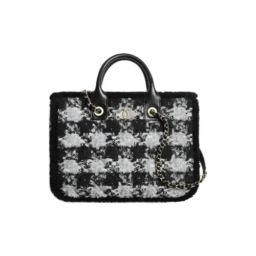 CHANEL NEIGE Ski Series Двойная сторона Шерстяная Сумка Маленькая Женская Черная Серый